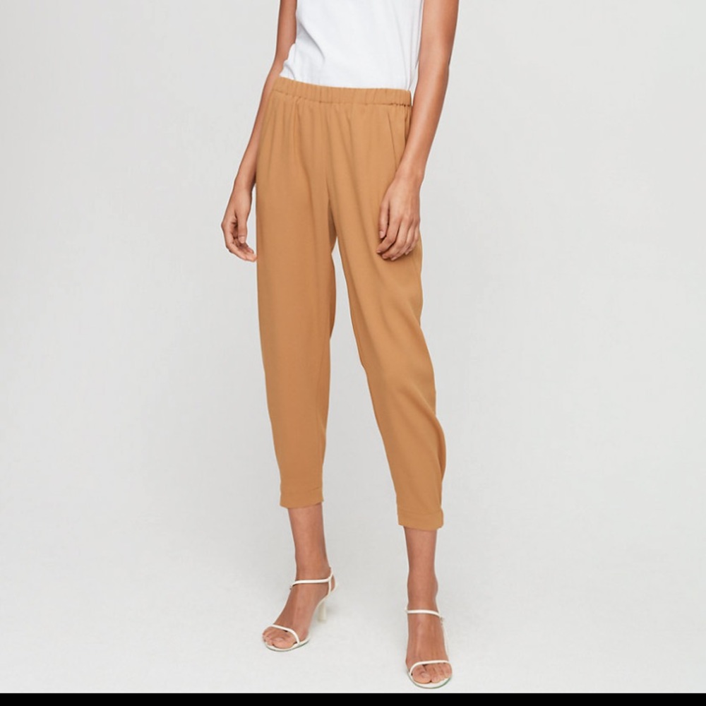 Aritzia Dexter Pants in Camel (Size XS)